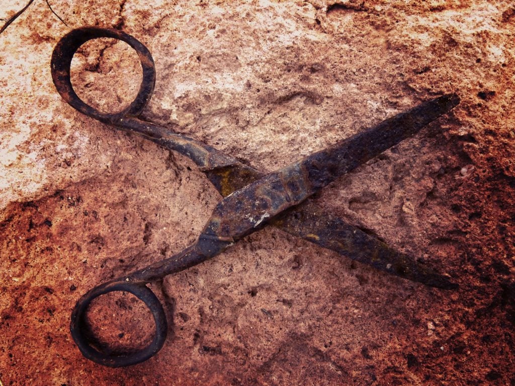 Rusty, nasty-looking scissors