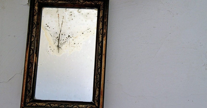 A smashed mirror