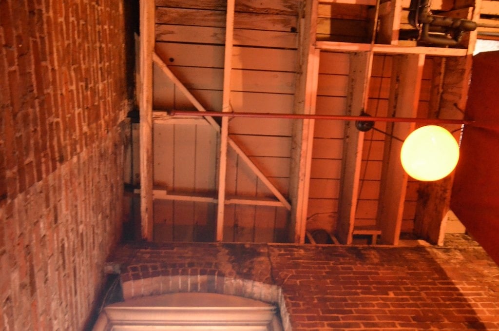The former elevator shaft in which Nina's brick lies.