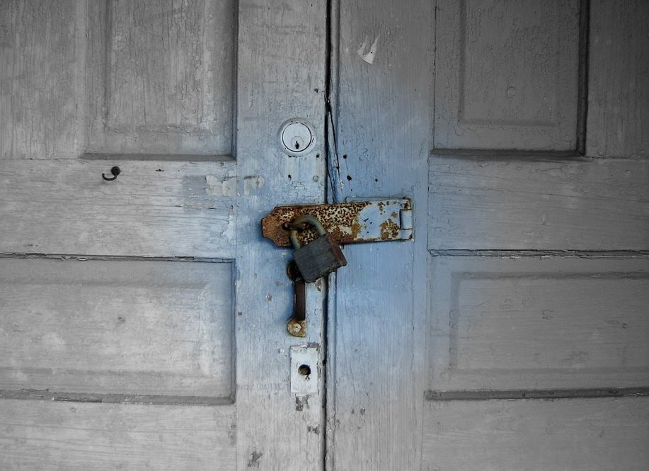A door with a lock on it