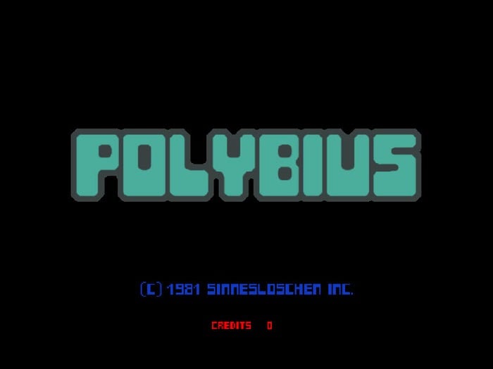 Alleged Polybius title screen