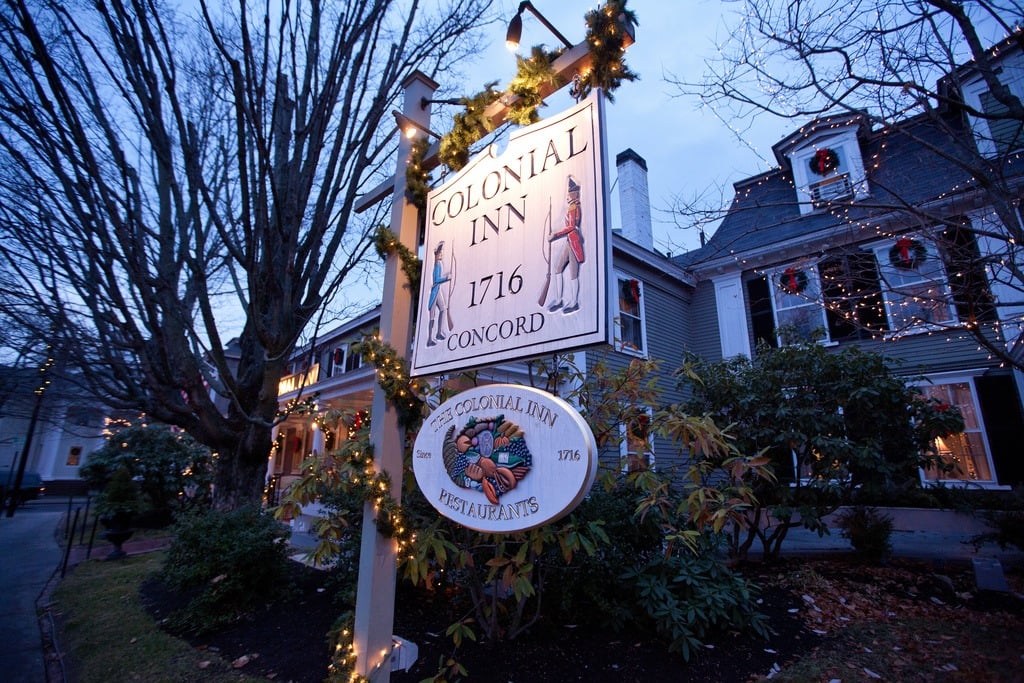 The sign for the Colonial Inn
