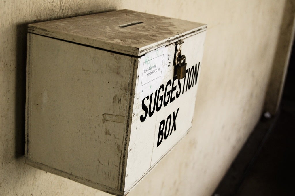 A suggestion box