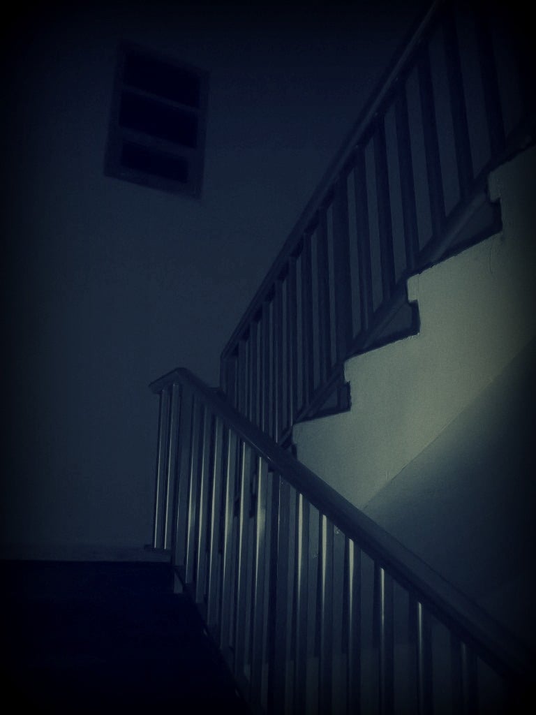 A dark staircase