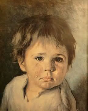 Crying Boy painting