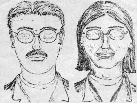 Police composite sketch of the murder suspects.