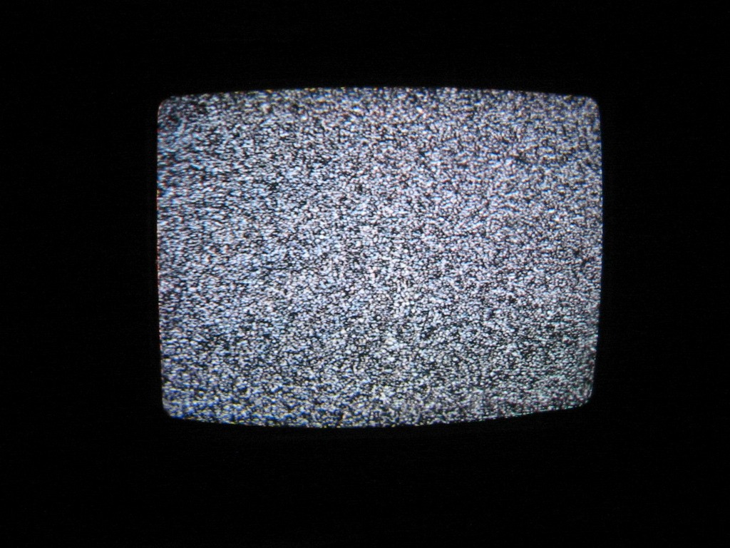 A TV with static