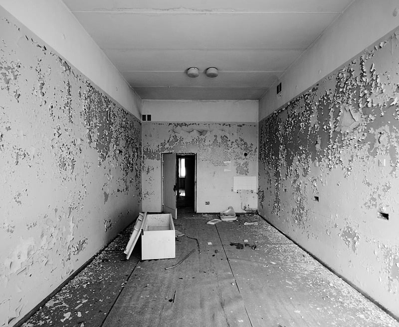 An empty, abandoned room