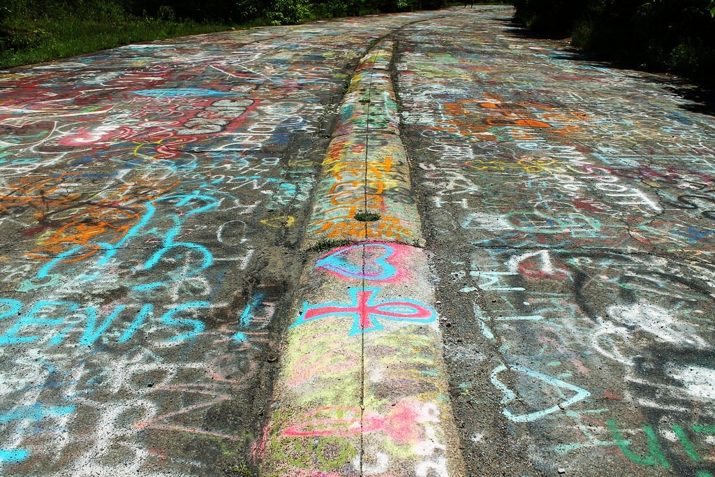 graffiti highway at Centralia, PA
