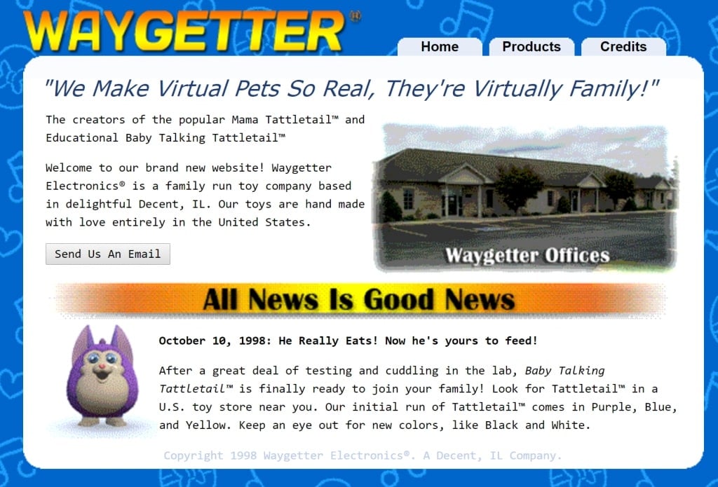 A screenshot of the Waygetter website. It's slightly different now