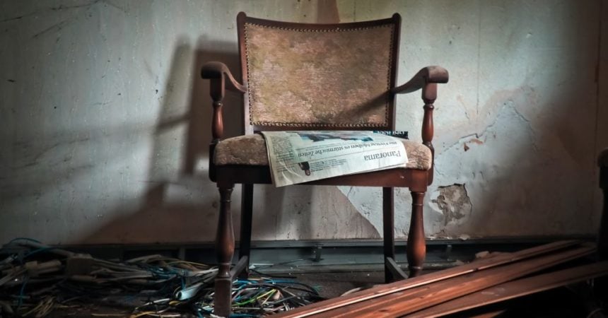 An old chair in a lost room