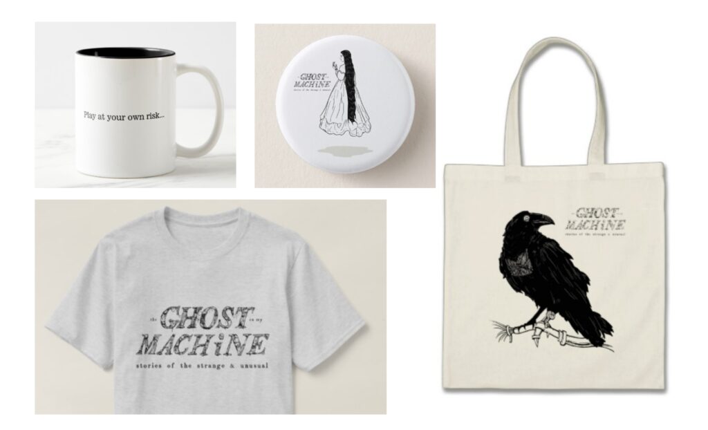 Items from TGIMM's merch store