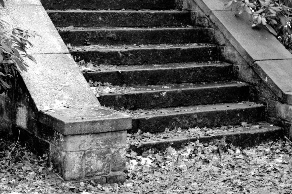 Some stone stairs, outside