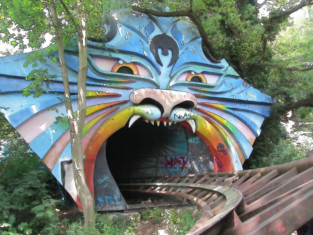 A monster head at Spreepark