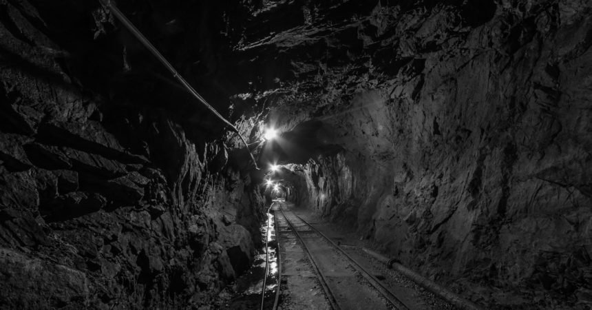A mine tunnel