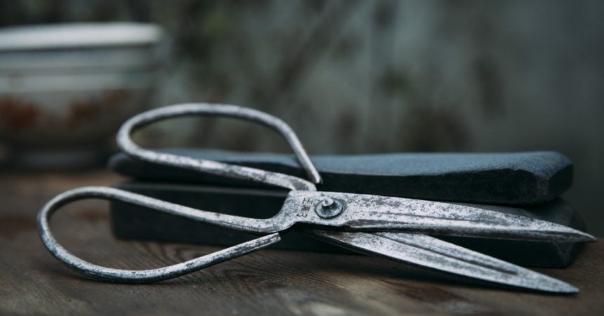 An ancient pair of scissors