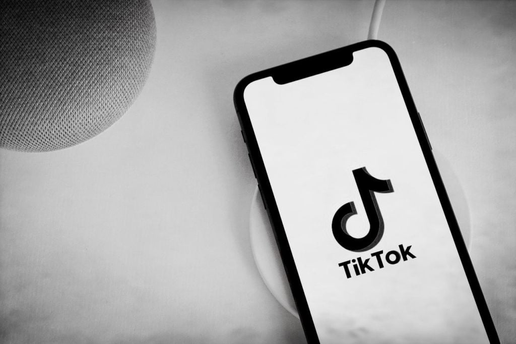 A smart phone displaying the TikTok logo