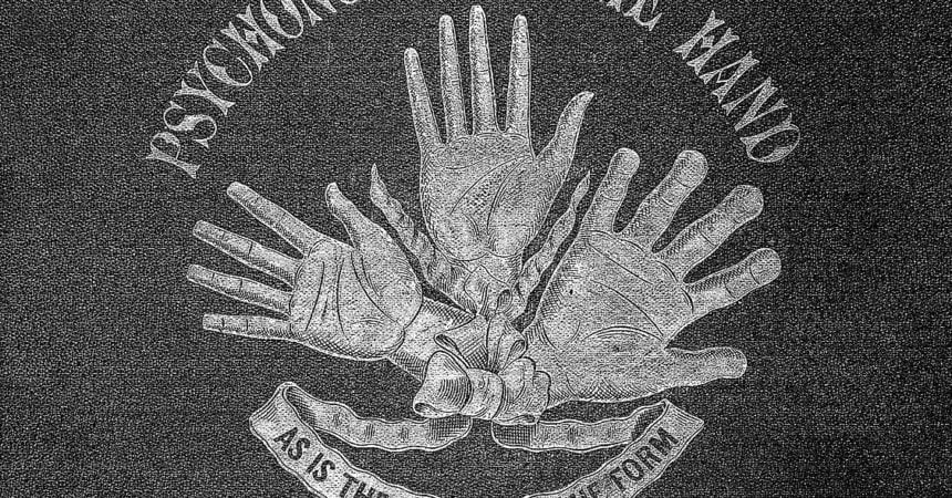 The cover of the book The Psychonomy of the Hand, published in 1865.