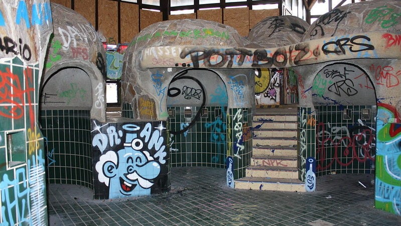 The ruins of Blub water park