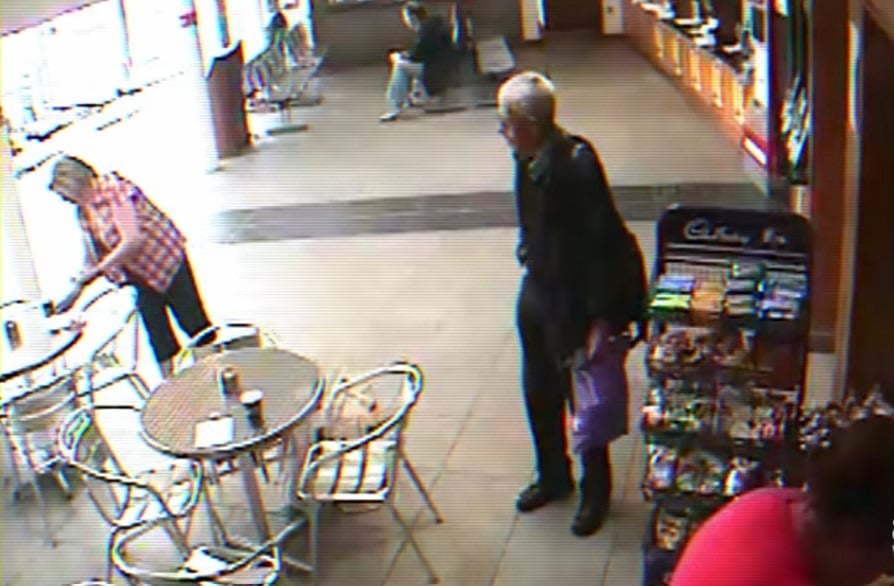 CCTV footage of Peter Bergmann at the cafe at Sligo's bus station
