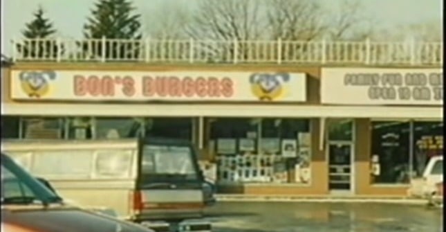 The exterior of Bon's Burgers