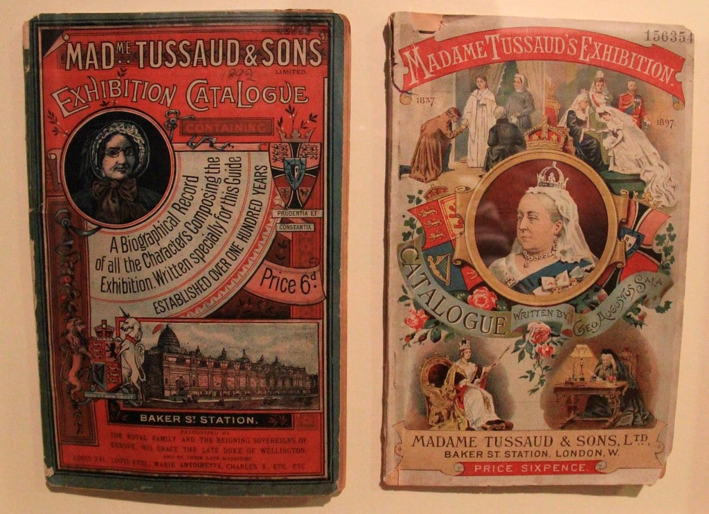 Advertisements for Madame Tussauds circa late 19th century