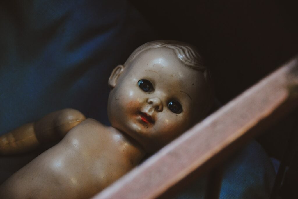 An abandoned baby doll