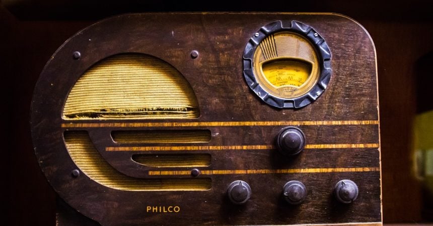 An old vintage radio