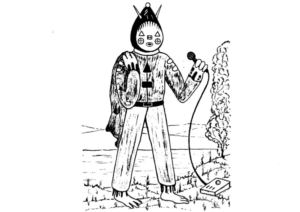 Artist's depiction of Sam the Sandown Clown