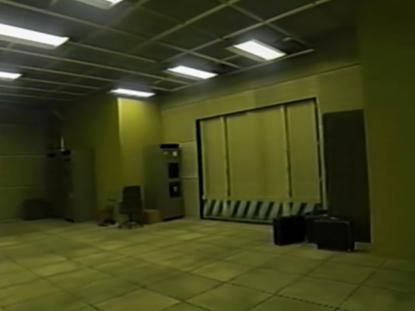 The blast door in the control room in the video Backrooms - Pitfalls