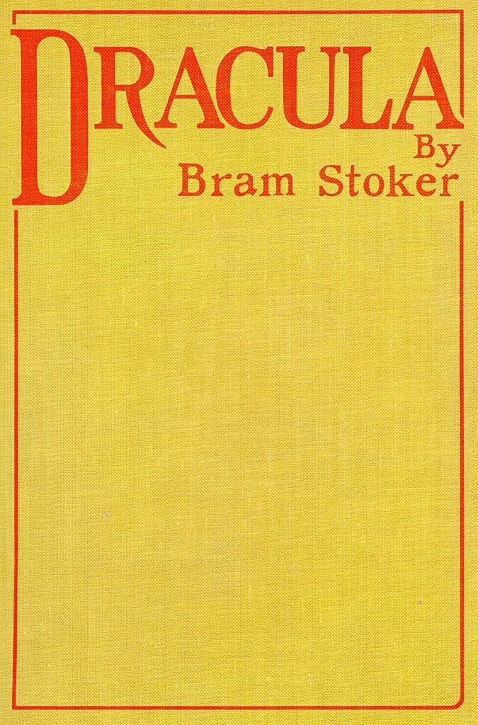 the cover of the first edition of Dracula