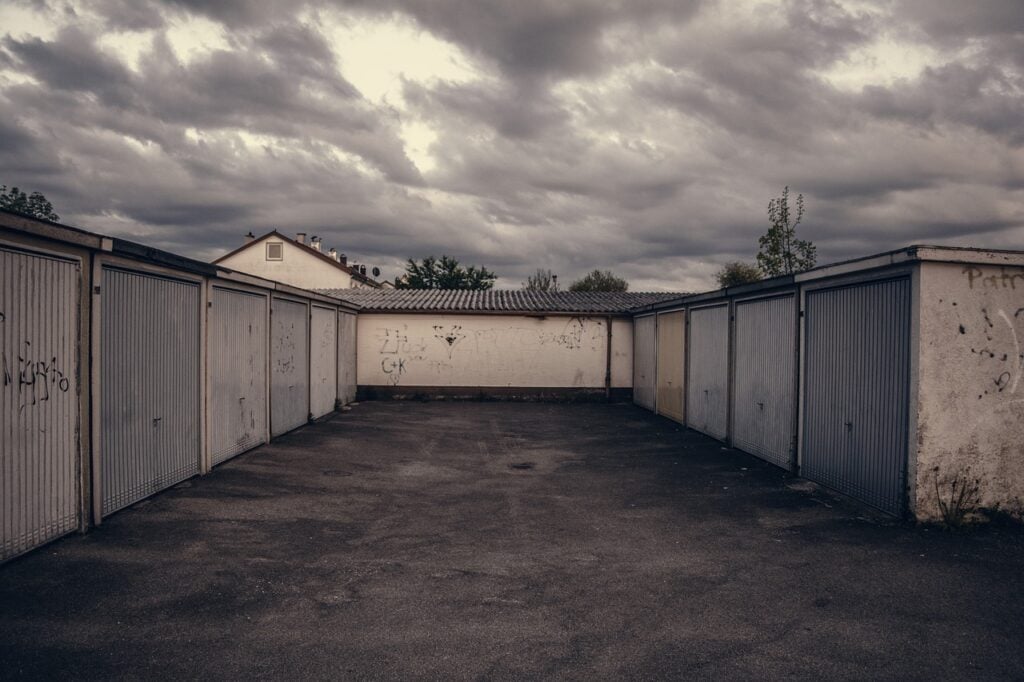 an abandoned parking complex