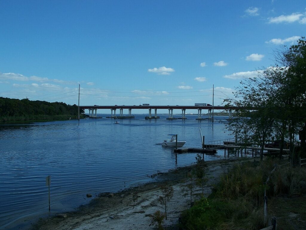 the St Johns River Bridge on Interstate 4 in Florida