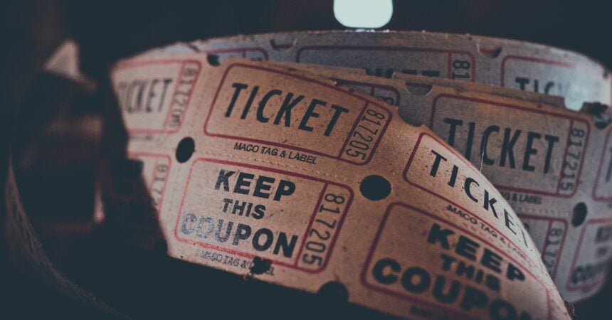 a roll of admission tickets