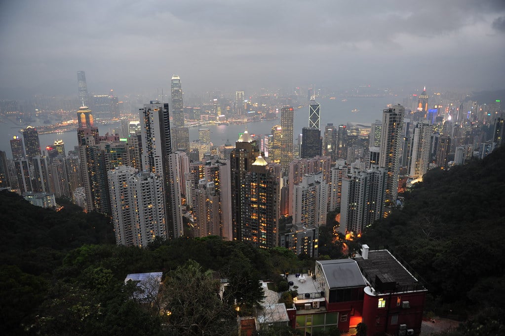 Hong Kong viewed from the Peak in 2020