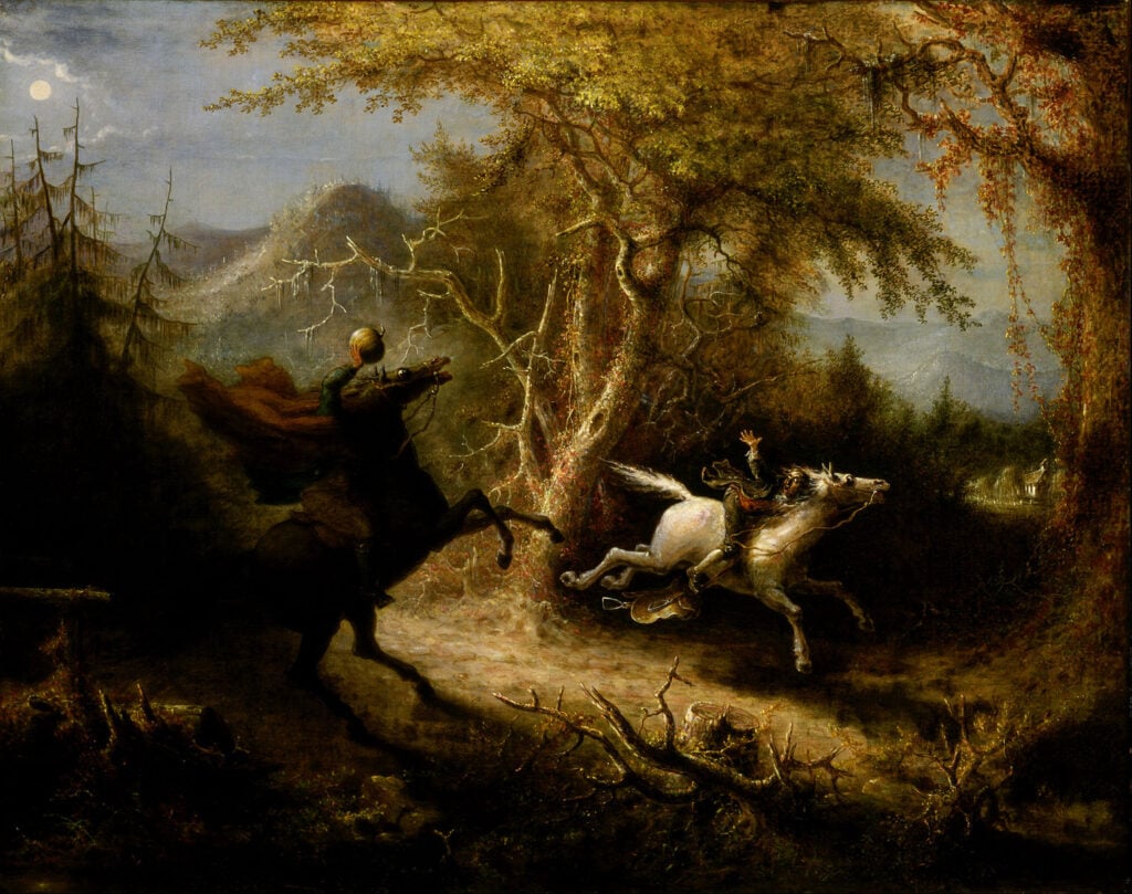 artist's rendering of the headless horseman in The Legend Of Sleepy Hollow