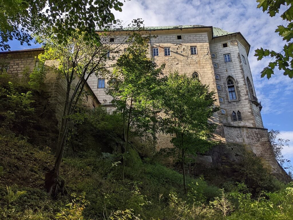the exterior of houska castle