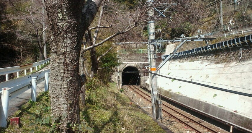 a train tunnel on the nankai koya railway line in osaka prefecture, japan