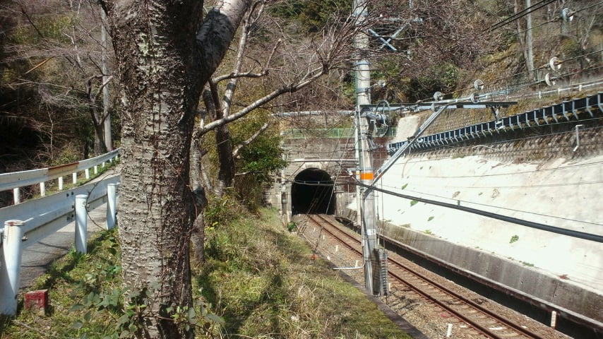 a train tunnel on the nankai koya railway line in osaka prefecture, japan